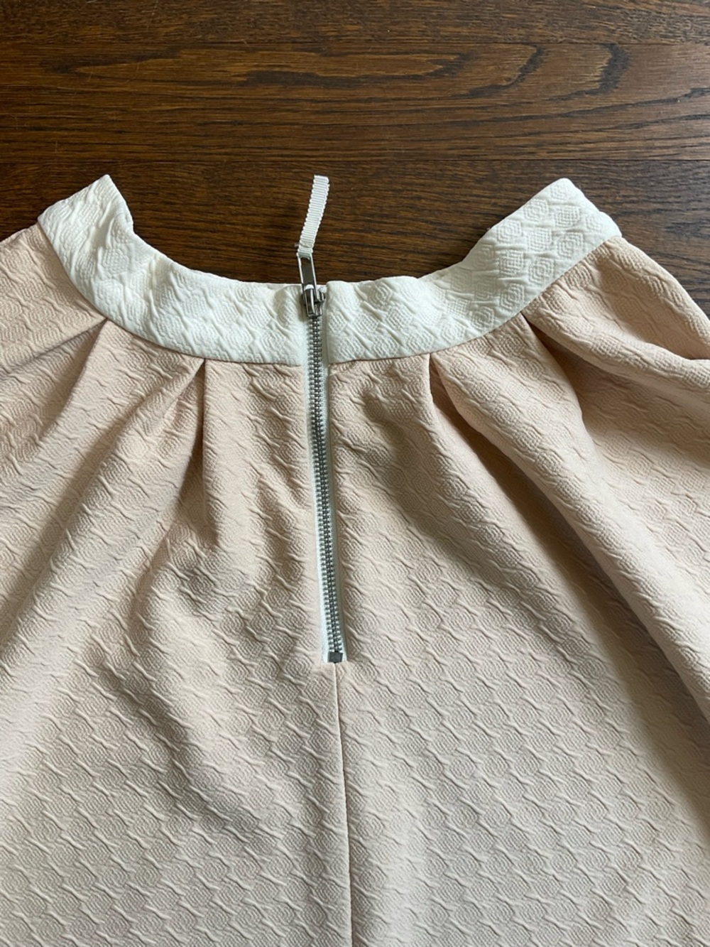 Soft Balletcore Textured Circle Skirt | Blush & Ivory Full Midi Skirt Pockets XS - Picture 15 of 16